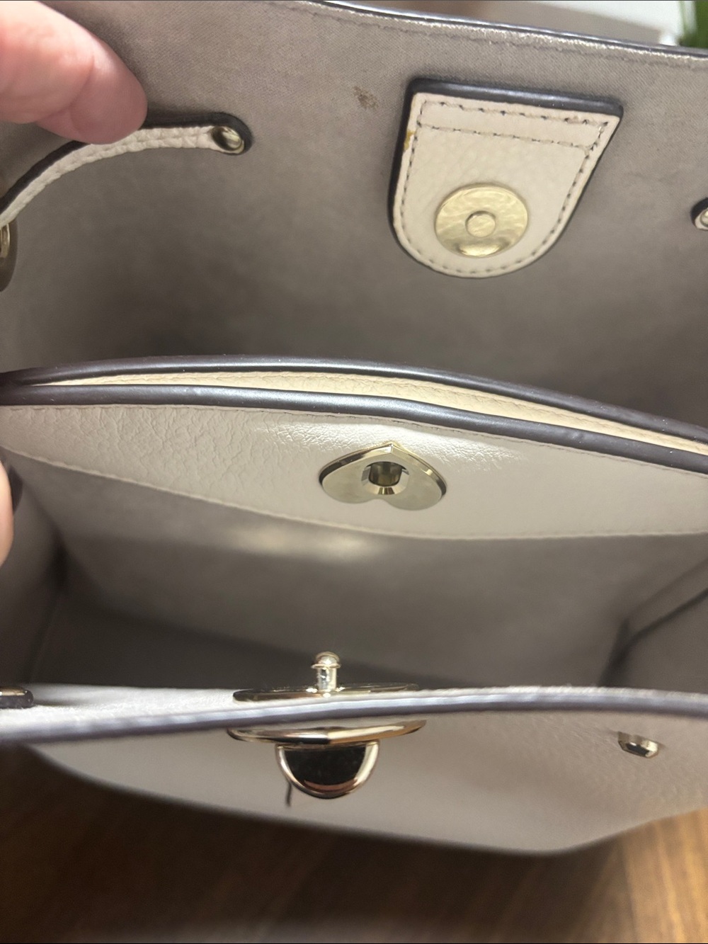 kate spade White Pebbled Leather Crossbody Bucket Bag - Picture 9 of 12